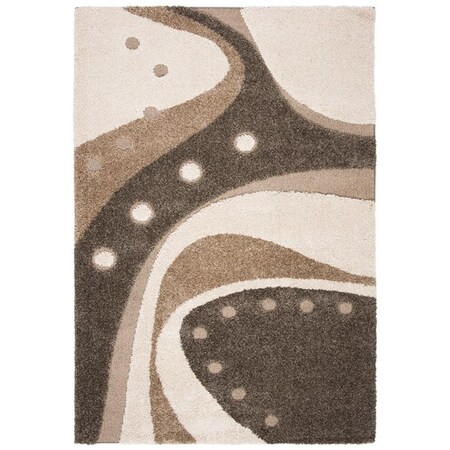 Safavieh 8 x 10 ft. Power Loomed Shag Florida Shag Large Rectangle Rug Brown & Ivory SG473-2811-8